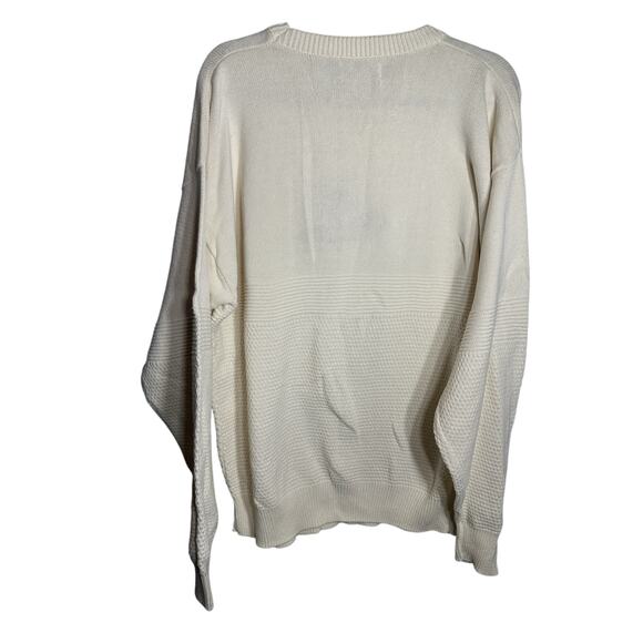 VTG 90s Fieldmaster Sweater Cream Mens Large Ducks Grandpa Dad Retro USA Hunting - Picture 2 of 6